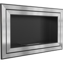 фото mini №8, Biofireplace suspended polished 1100x650 inox juliet+ glass+ field birch