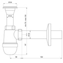 фото mini №2, Siphon basin 1 1/ 4" x 32mm metallic strainer