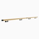 фото mini №2, Handrail wall-mounted wooden 40x40 400cm oak color
