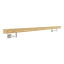фото mini №3, Handrail wall-mounted wooden 40x40 130cm oak color