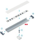 фото mini №13, Set. profile aluminum d to plume led backlight 2m+ glass frozen