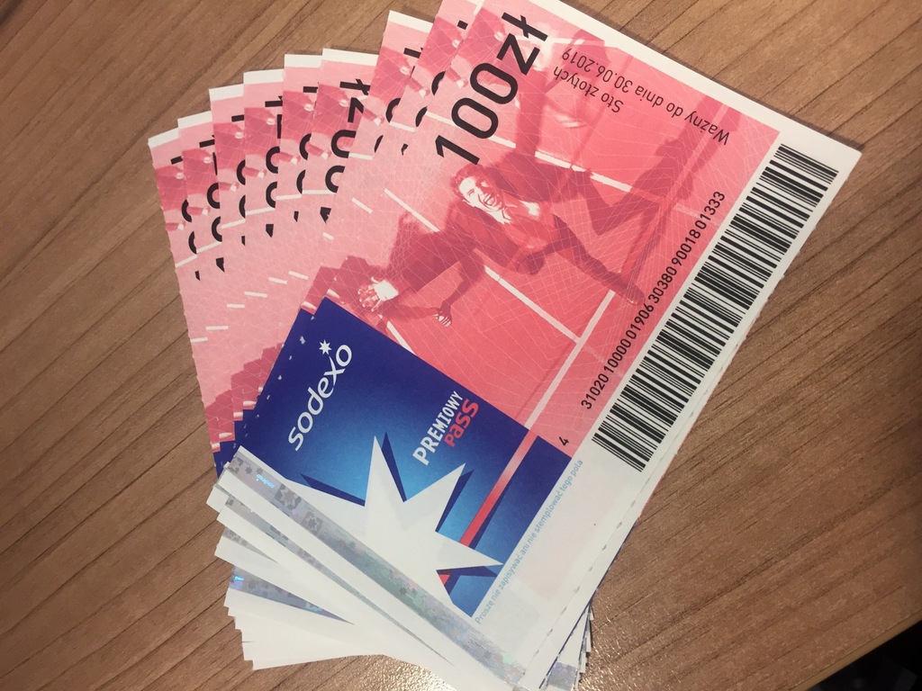 Bony Sodexo Premiowy Pass 1000zł. 