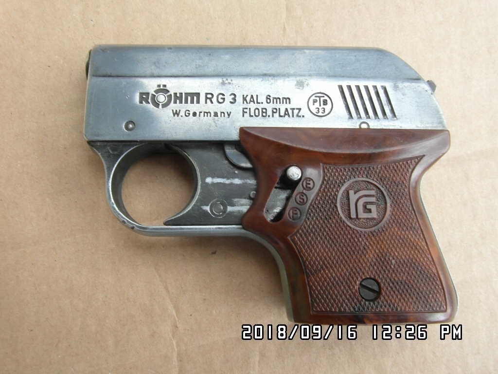 PISTOLET HUKOWY ROHM RG3, NIEMCY