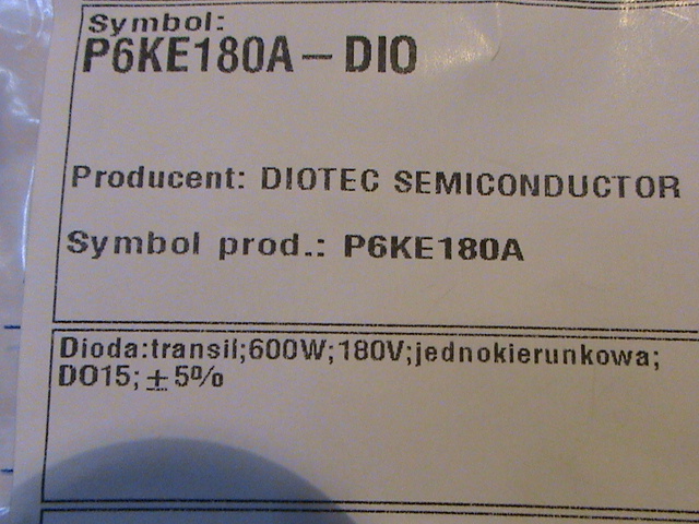 Dioda transil P6KE180A
