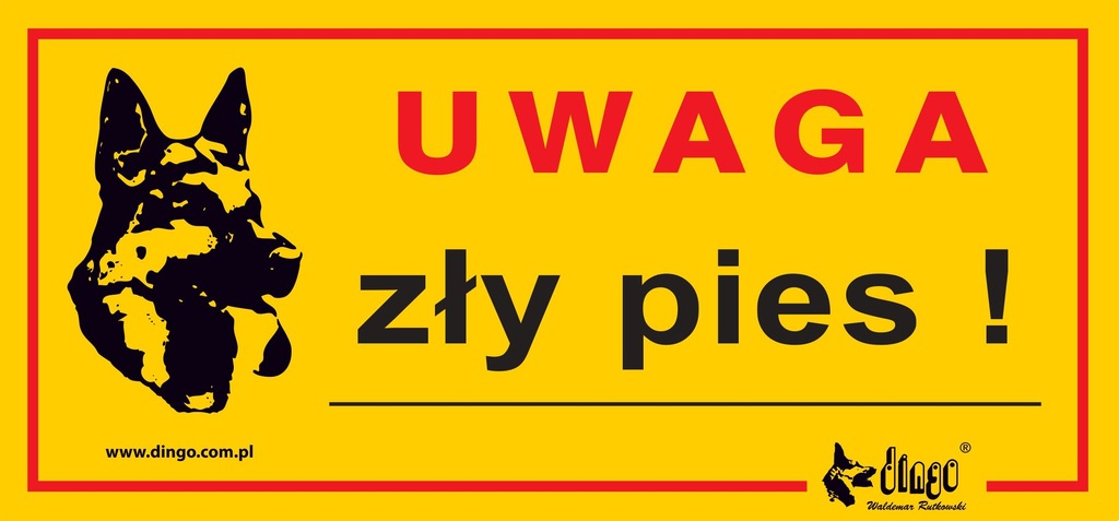 DINGO TABLICZKI OSTRZEGAWCZE METAL. UWAGA ZŁY PIES