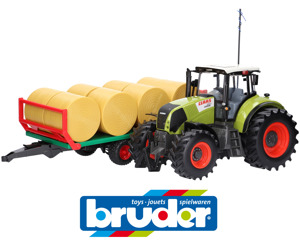 Traktor Claas zdalnie sterowany z przyczepą Bruder