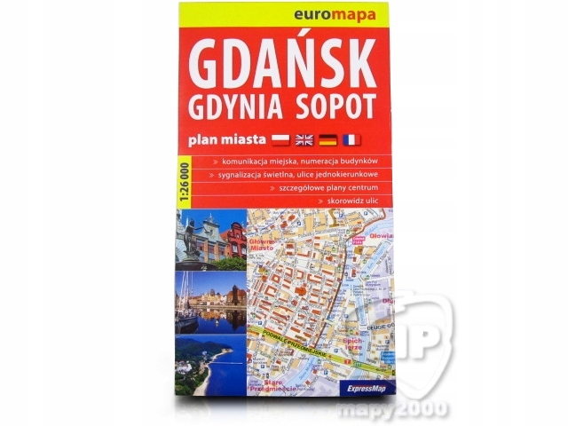 Plan Gdańsk mapa samochodowa skala 1:26000 2017