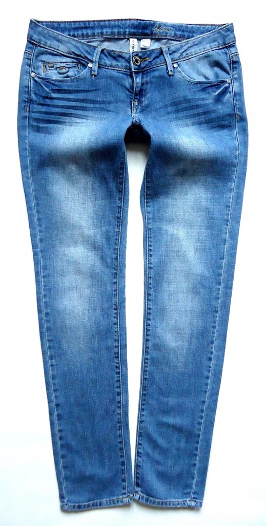 956 MANGO jeansy proste przetarcia BIANCA 40/42