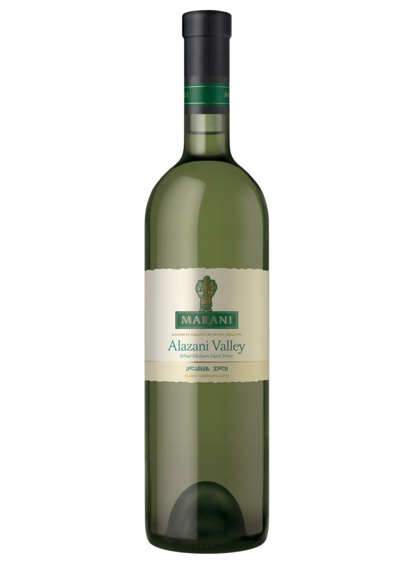Wino gruzińskie białe Alazani Valley półsłodkie