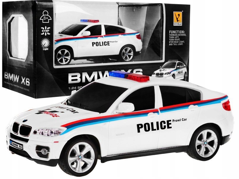 SAMOCHÓD ZDALNIE STEROWANY AUTO POLICJA RC BMW X6