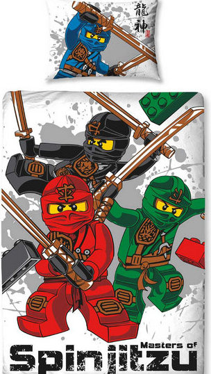 POŚCIEL LEGO NINJAGO NINDŻAGO KLOCKI OGIEŃ WYS 24H