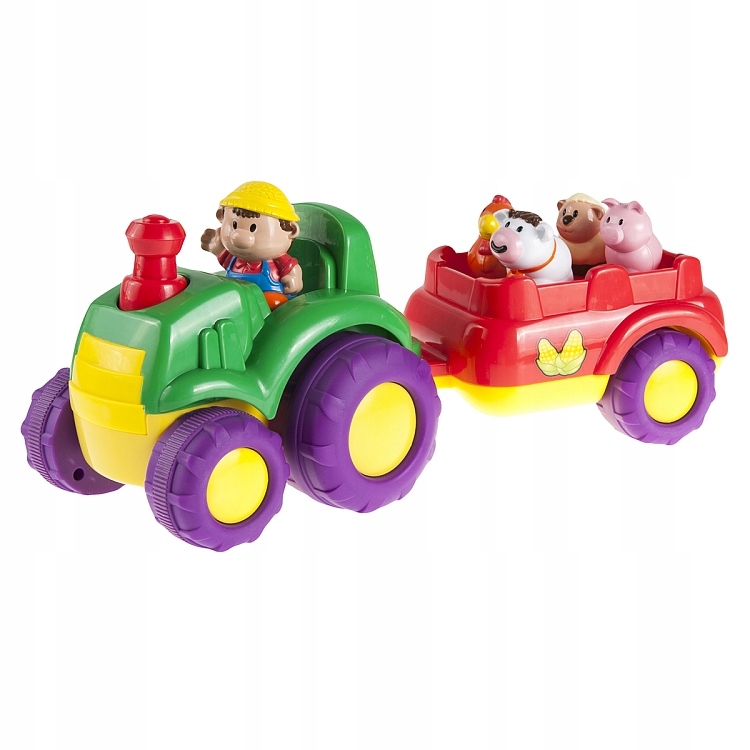 Smiki traktor z dźwiękiem i zwierzetami farma
