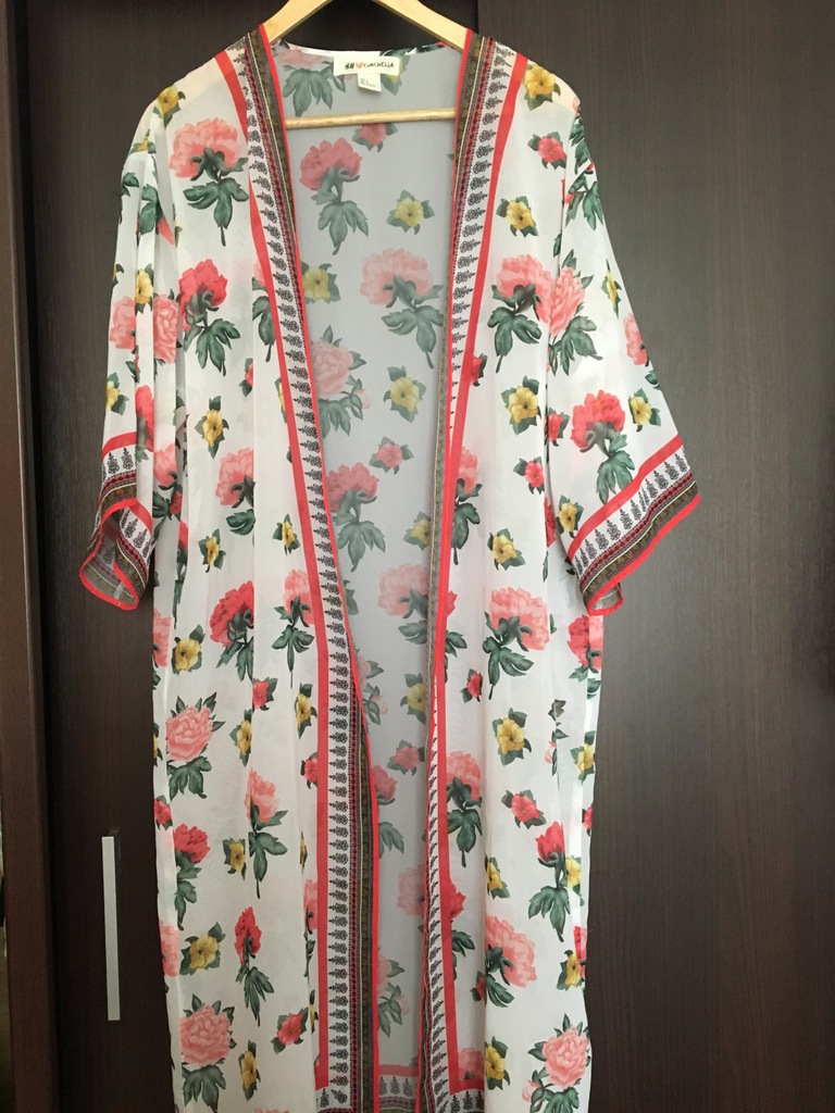 H&M COACHELLA S NARZUTKA KIMONO KWIATY