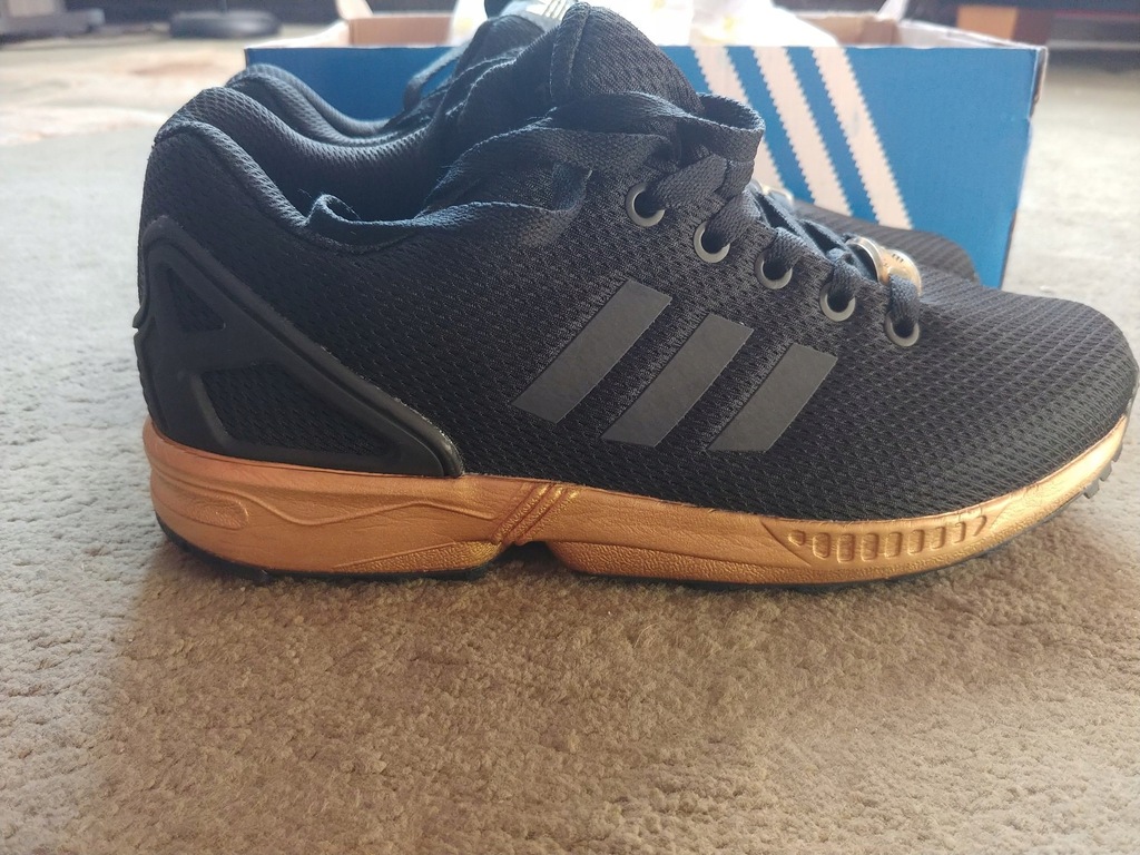 Buty adidas zx outlet flux damskie czarno złote