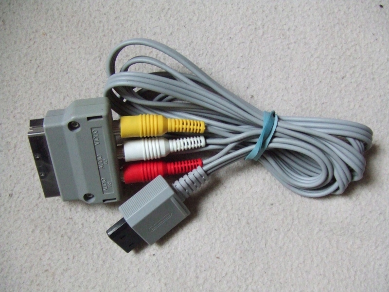 oryginalny kabel do Wii do telewizora -cinch euro