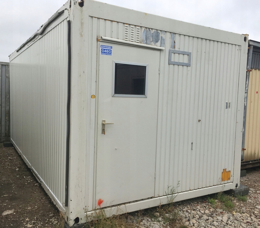 Kontener biurowy o wymiarze 6×3m na morskiej ramie