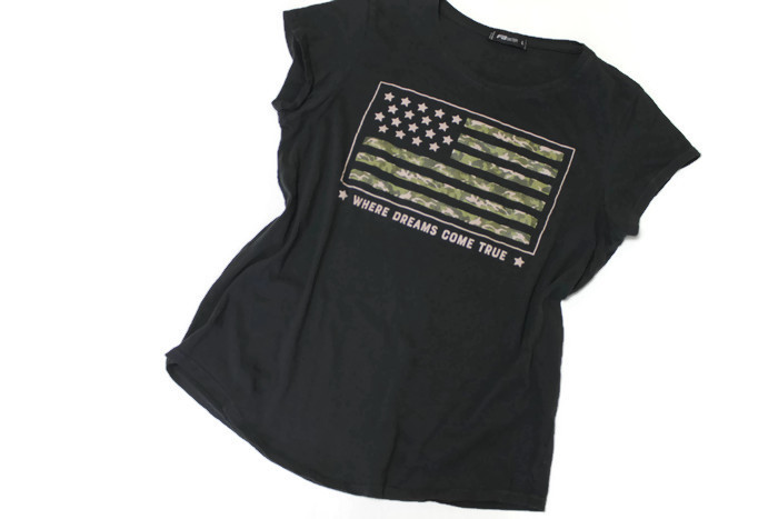 29688*FISHBONE t-shirt CZARNY moro flaga r.L*