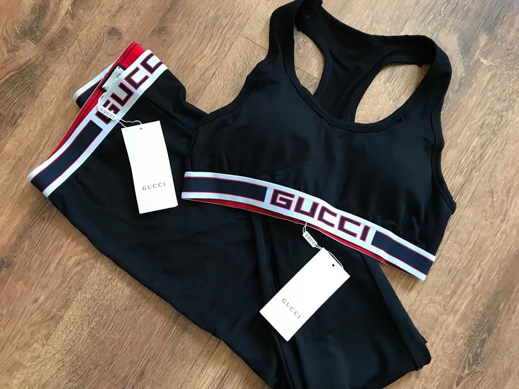 GUCCI komplet top legginsy logo L 7620123031 oficjalne