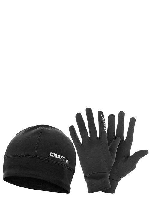 CRAFT czapka + rękawiczki do biegania 9999 r.S
