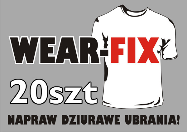 NIEWIDOCZNE ŁATKI ubrania (MOLE) Wear-FIX = 20szt