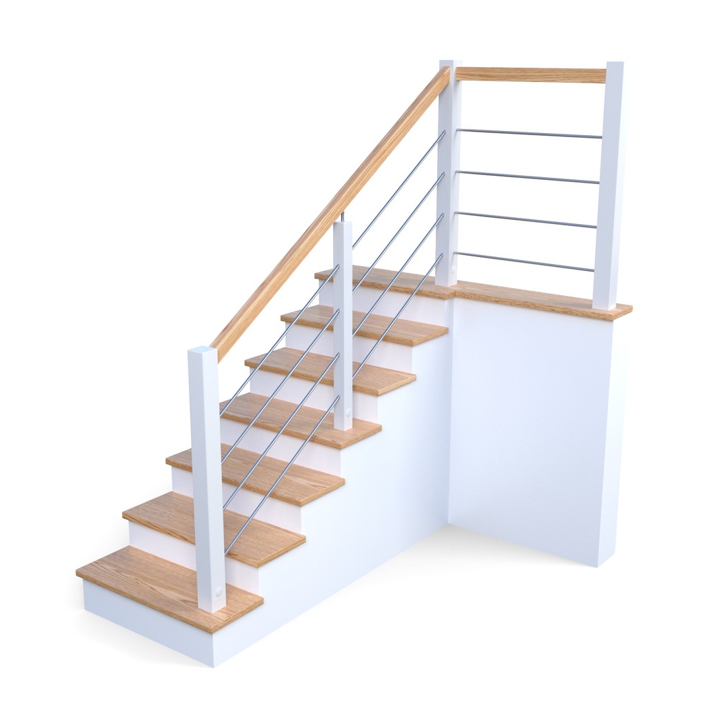 Balustrada barierka drewniana skandynawska 2,5mx1m