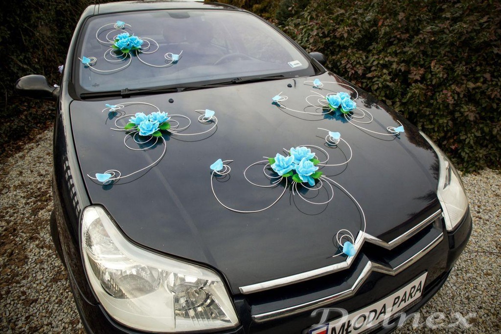 dekoracja samochodu na samochod wesele stroik ślub