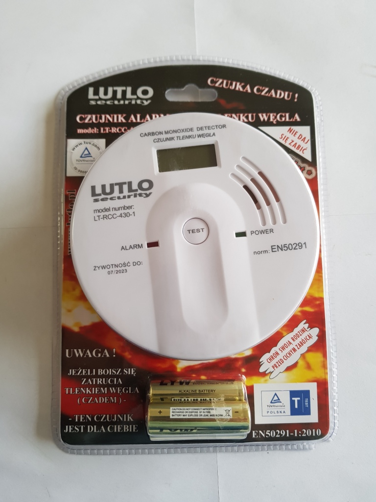 CZUJNIK CZADU LUTLO SECURITY LT-RCC-430-1 NOWY ! !