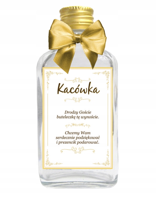 Buteleczki podziękowania wesele KACÓWKI 100ml