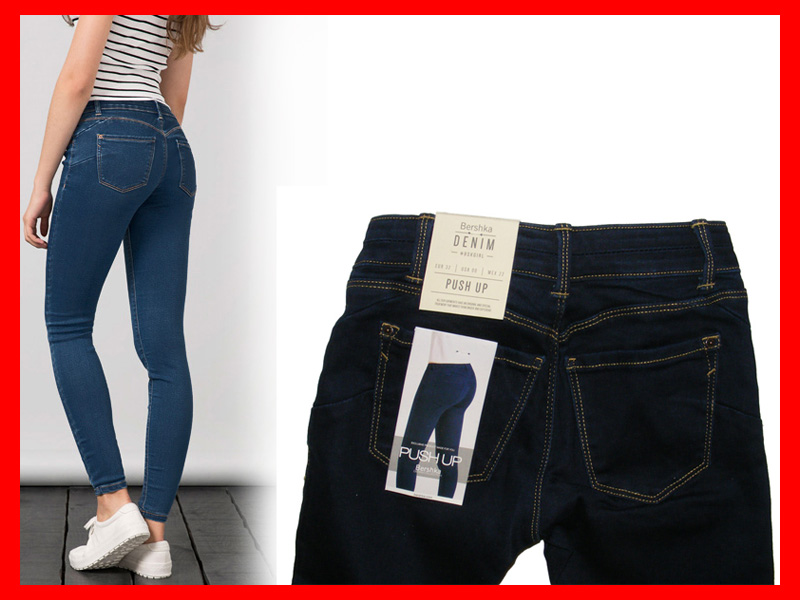 NOWE SPODNIE JEANS LEGGINSY PUSH UP BERSHKA 32 34