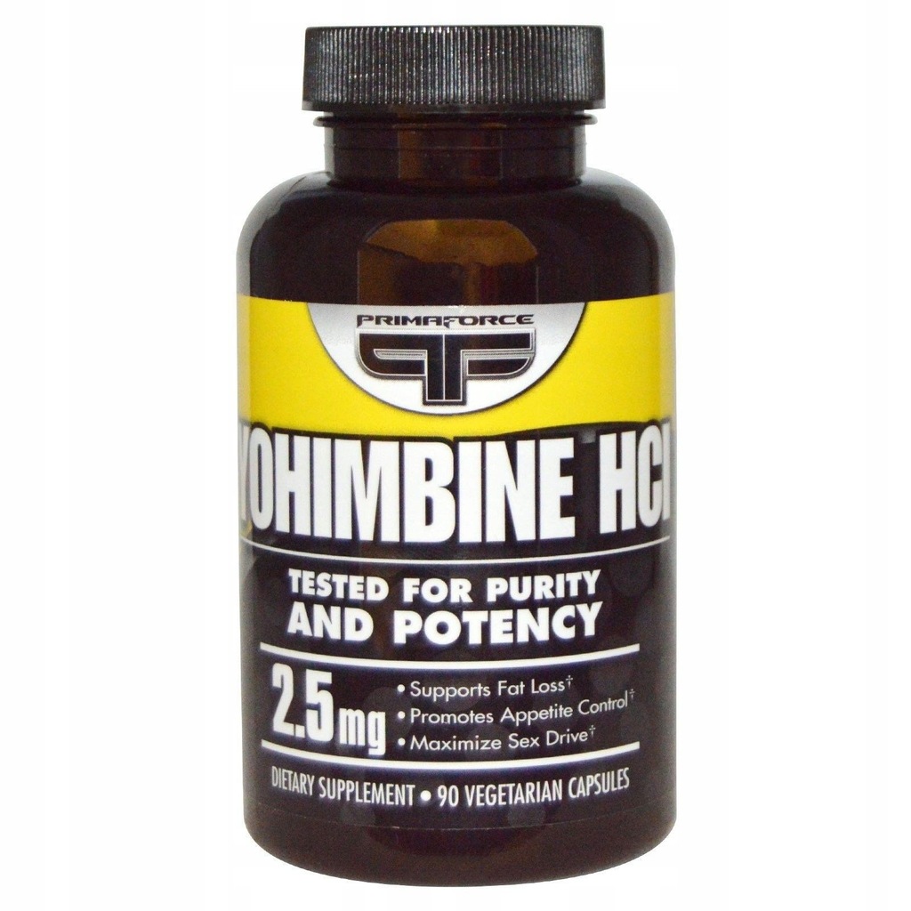 Primaforce, JOHIMBINA, Yohimbine HCl 2.5 mg 90kaps