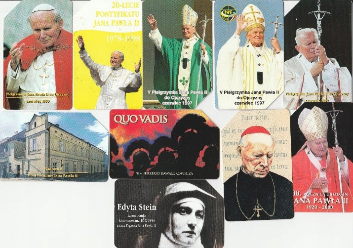 karty telefoniczne Papiez i jego dom rodzinny