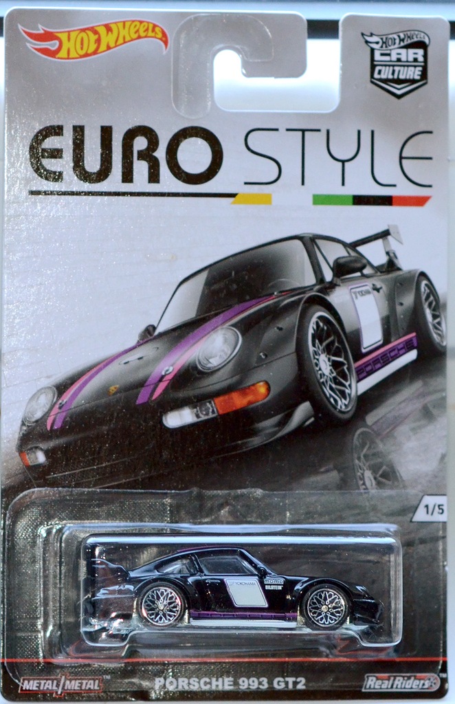 ミニカー HotWheels eurostyle Porsche 993 911 GT2 Amazon | HOT WHEELS EURO STYLE BLACK PORSCHE 993 GT2 1/5