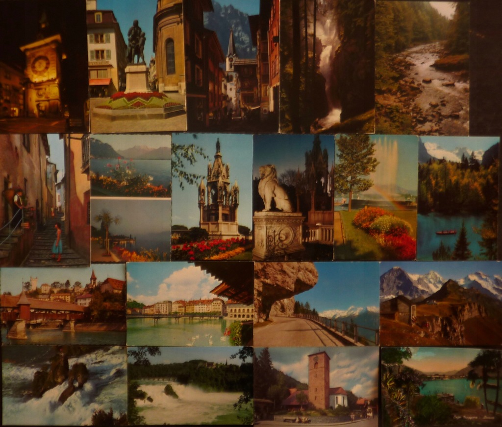 Szwajcaria - 29 widokówek - pocztówki - zestaw