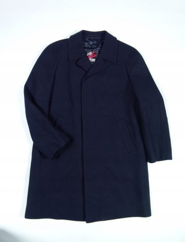 DER MANTEL retro płaszcz wełna reglan / 54 - XXL