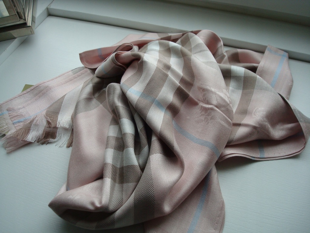 Szalik Burberry Szal 180/60cm Różowy