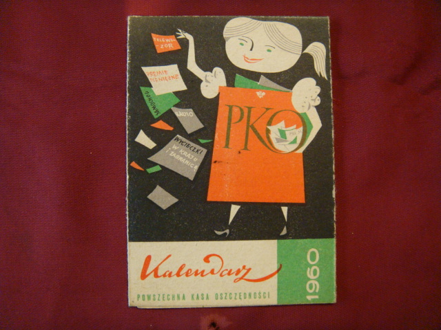 Kalendarzyk z 1960 r. - reklamówka PKO