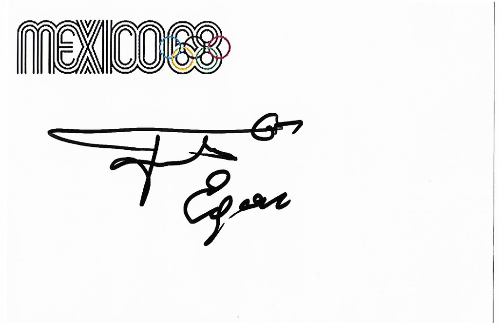 Egon Franke - olimpijczyk. Autograf