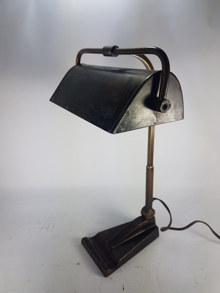 Lampka Bankierka A.Marciniak Orginał Art Deco