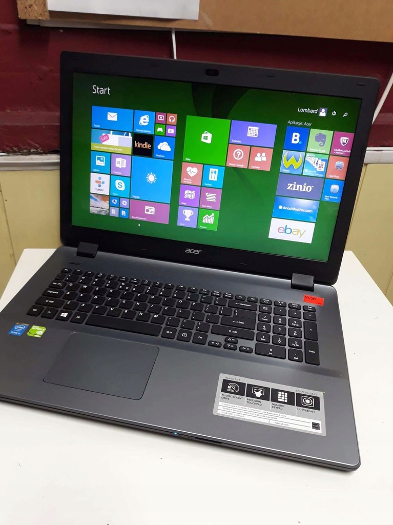 Laptop Acer Aspire E17 (E5771G55Y5) 5639/18 7672136533 oficjalne archiwum Allegro