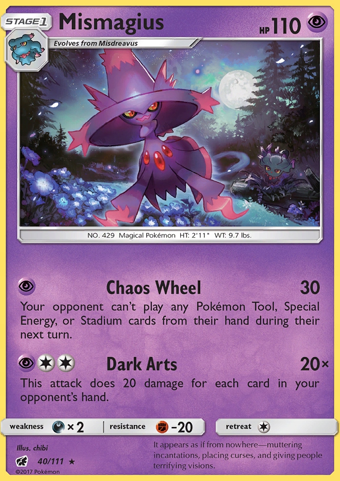 Pokemon Mismagius SM4 40/111