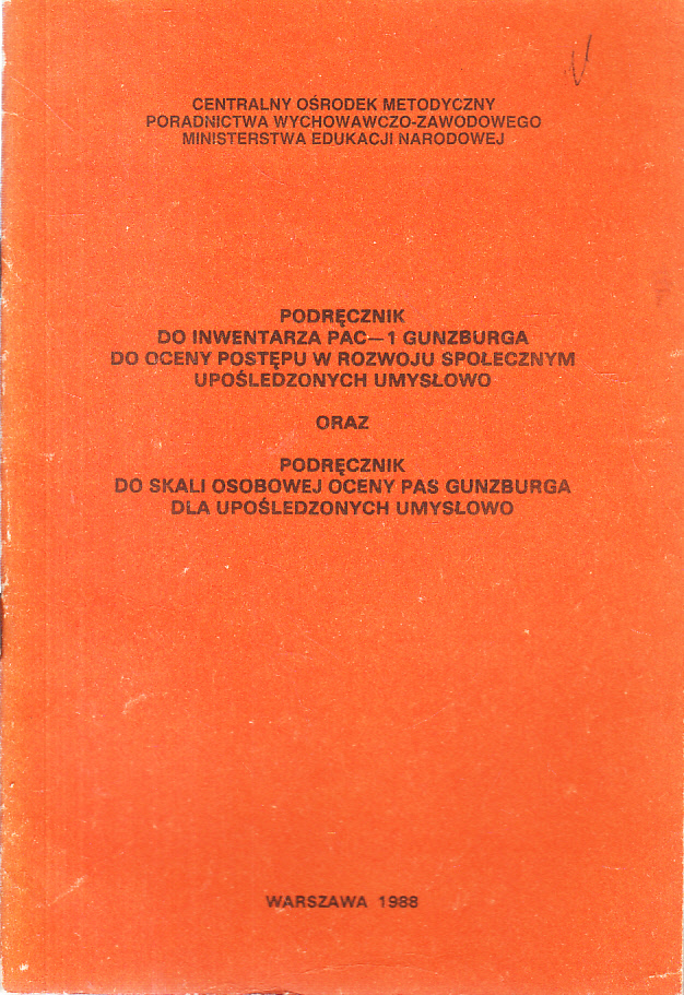 PODRĘCZNIK DO INWENTARZA PAC - 1 GUNZBURGA DO ..