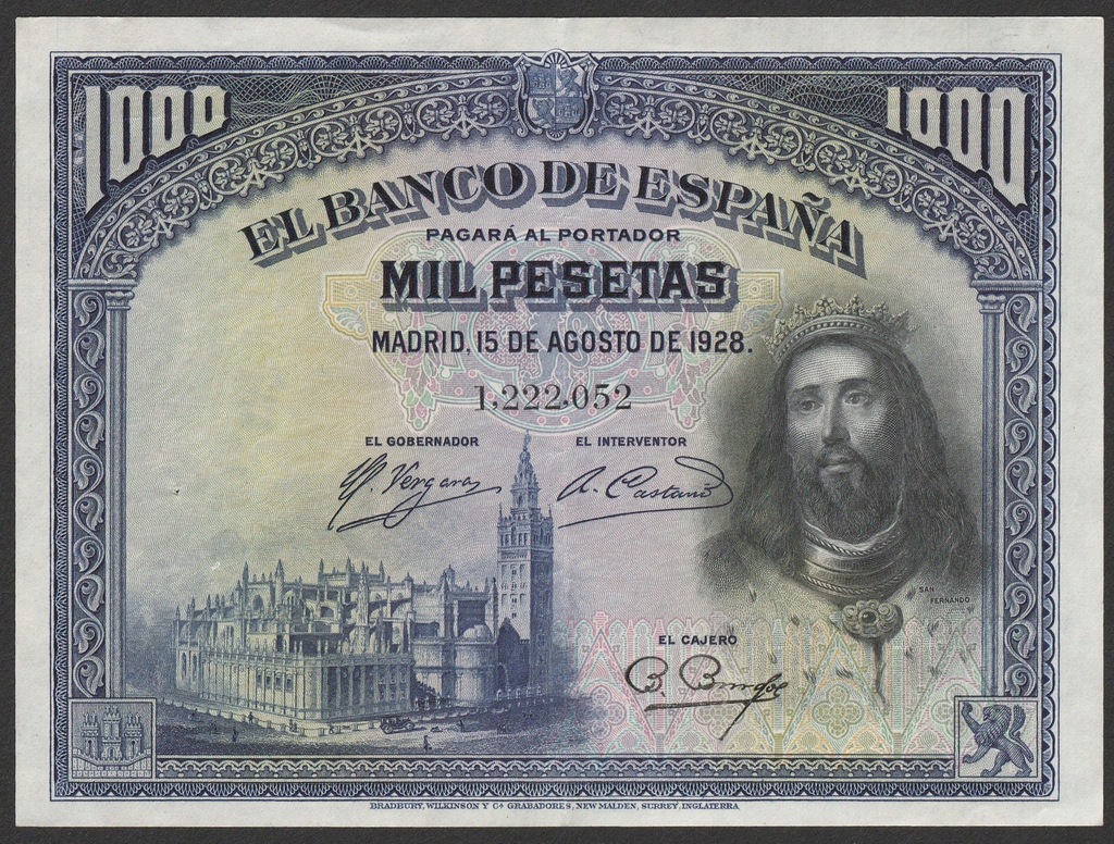 Hiszpania - 1000 peset - 1928 - San Fernando