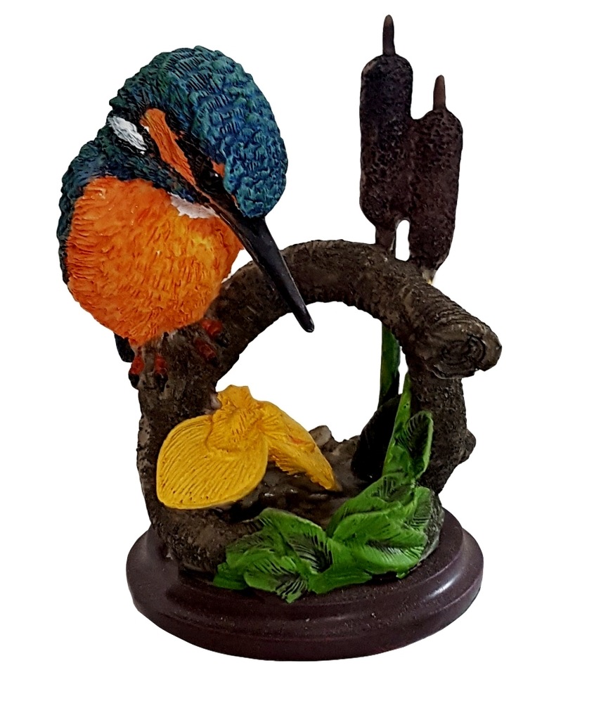 Ptak ozdobny gniazdo Zimorodek figurka 10cm