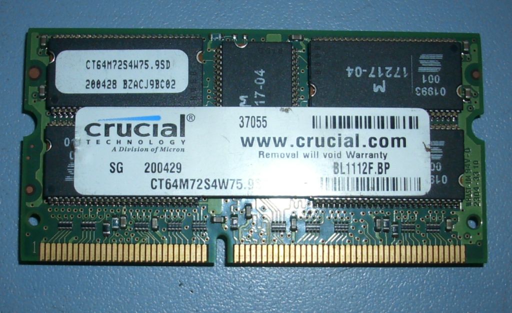 Crucial 512MB PC133 133MHz ECC 144-pin So-Dimm