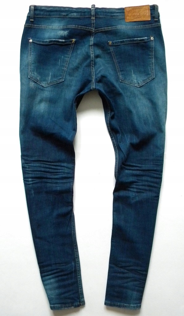 Dsquared D2 niebieskie jeansy w pasie 94cm