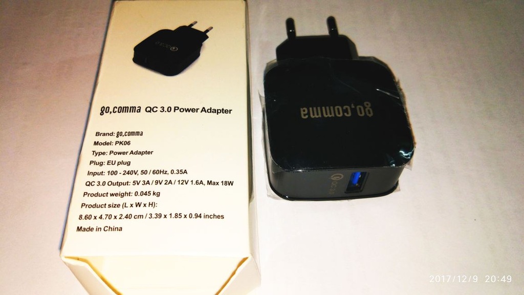 Zasilacz ładowarka do Raspberry USB 5V 3A QC 3