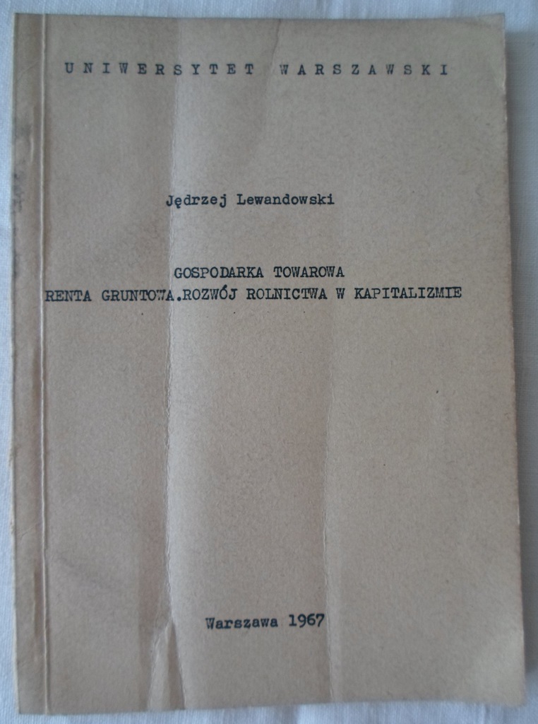 Lewandowski Gospodarka towarowa+Renta gruntowa 2w1