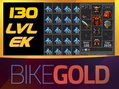 TIBIA HONERA EK KNIGHT 130 LVL +FULL EQ + 1kk GOLD