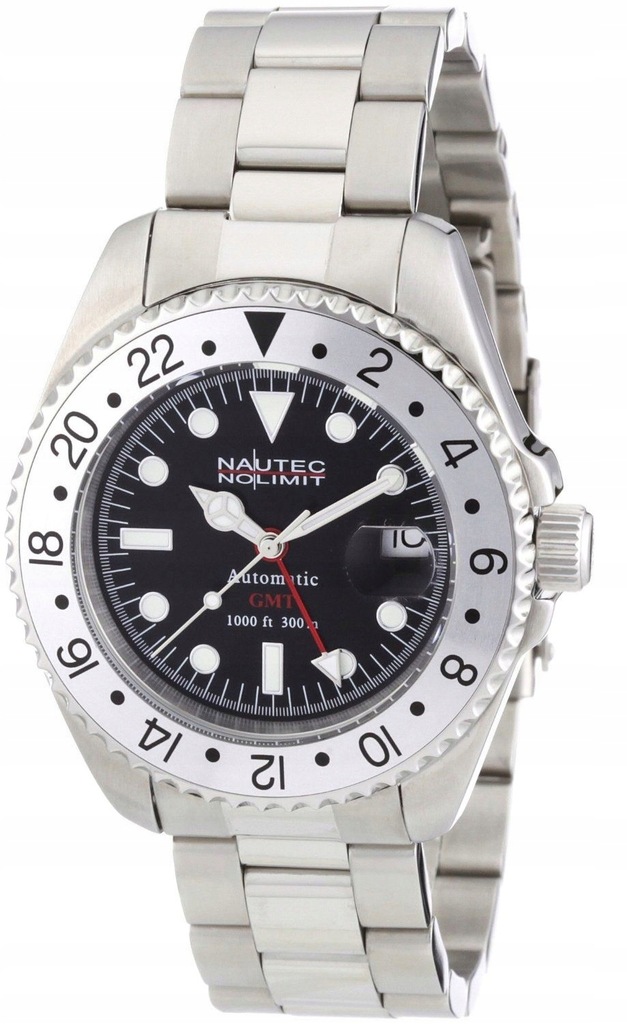 Zegarek NAUTEC NO LIMIT DS AT-GMT/STSTSLBK automat