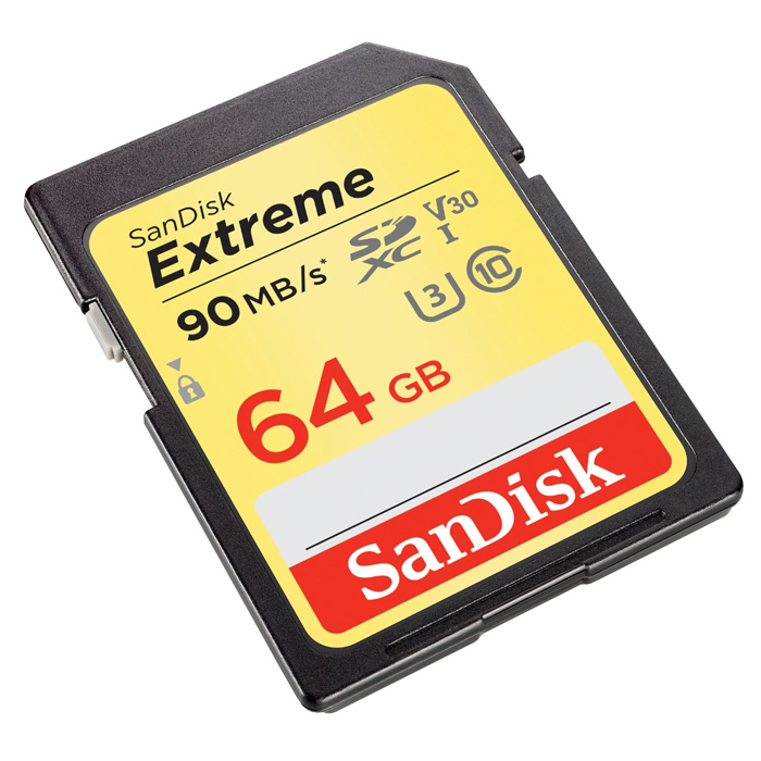 SanDisk Extreme SDXC 64GB V30 90 MB/s U3 